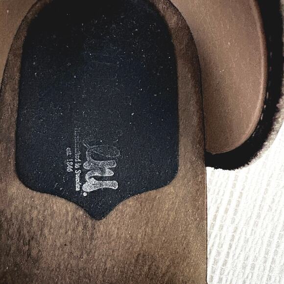 Sandgrens Brett Low Closed Back Clog Brown Leather Wood EU 40/9 Scandigirl Boho - Picture 9 of 9